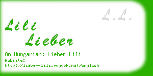 lili lieber business card